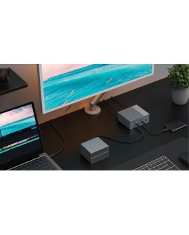 HYPER HDG212B stacja dokująca Dokujący USB 3.2 Gen 2 (3.1 Gen 2) Type-C Srebrny
