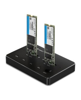 QOLTEC STACJA DOKUJĄCA DYSKÓW 2X SSD M.2 SATA | NGFF | USB TYP C