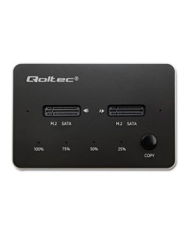 QOLTEC STACJA DOKUJĄCA DYSKÓW 2X SSD M.2 SATA | NGFF | USB TYP C
