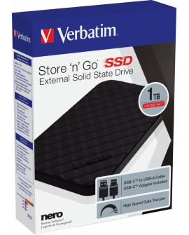 VERBATIM DYSK ZEWNĘTRZNY SSD 2.5" STORE N GO 1TB USB-C 3.2 53230