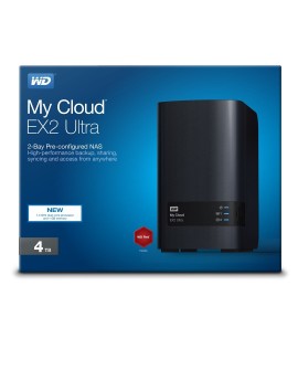 Western Digital My Cloud EX2 Ultra NAS Komputer stacjonarny Marvell Armada 385 1 GB DDR3 4 TB HDD My Cloud OS Czarny