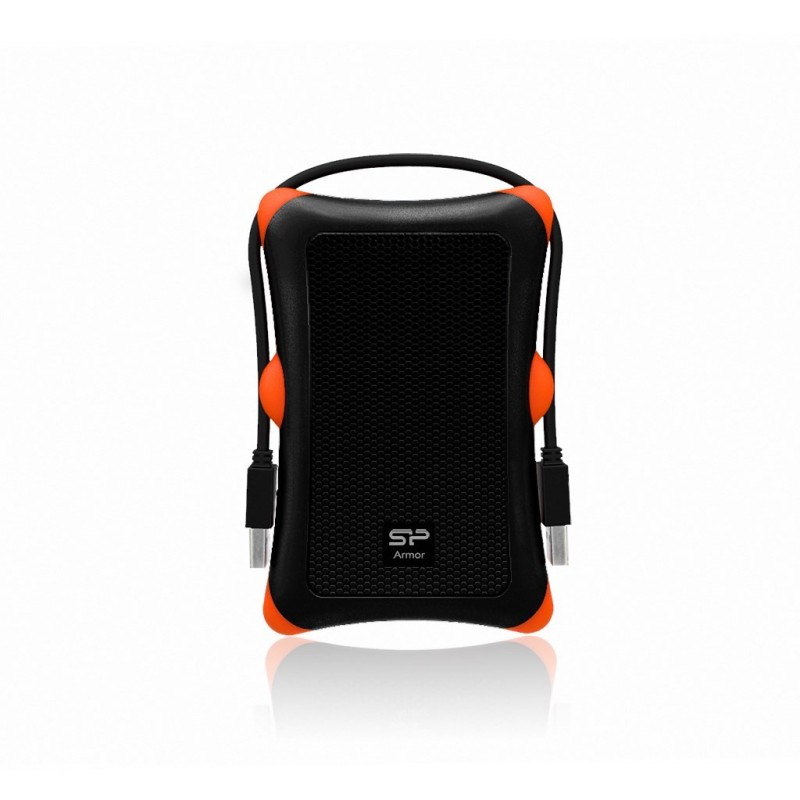 Dysk zewnętrzny HDD Silicon Power Armor A30 (2TB 2.5" USB 3.2 5400 obr/min Orange-Black SP020TBPHDA30S3K)