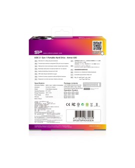 Dysk zewnętrzny HDD Silicon Power Armor A30 (2TB 2.5" USB 3.2 5400 obr/min Orange-Black SP020TBPHDA30S3K)