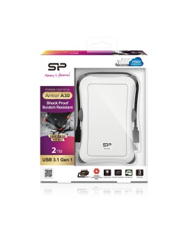 Dysk zewnętrzny HDD Silicon Power Armor A30 (2TB 2.5" USB 3.2 5400 obr/min White SP020TBPHDA30S3W)