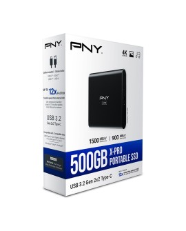 PNY X-PRO 500 GB USB Type-C 3.2 Gen 2 (3.1 Gen 2) Czarny