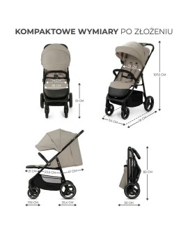 Kinderkraft wózek spacerowy TRIG 3 STONE BEIGE (WYPRZEDAŻ)