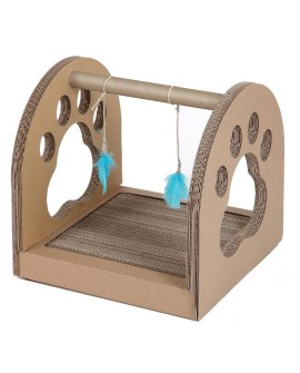 CARTON+ PETS kartonowy z piórkami Fun Park - drapak dla kota - 1 sztuka