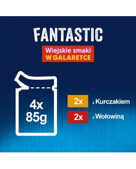 PURINA Felix Fantastic: wiejskie smaki - karma dla kota - 4 x 85g