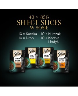 SHEBA Selection Select Slices Drobiowe Smaki 85g