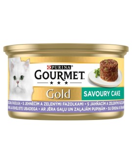 Gourmet Gold Savoury Cake jagnięcina i zielona fasola - mokra karma dla kota - 85 g