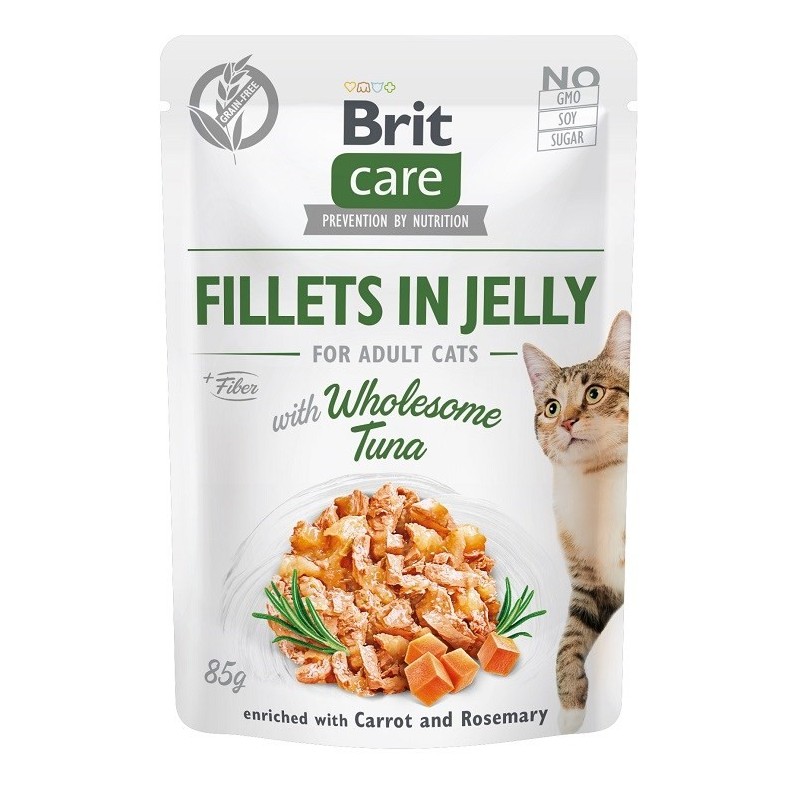 BRIT Care Fillets in Jelly filety z tuńczykiem w galaretce - mokra karma dla kota - 85 g