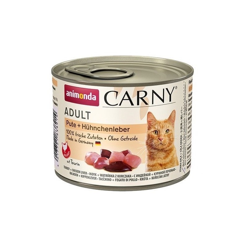 ANIMONDA Cat Carny Adult Indyk z wątróbką kurczaka - mokra karma dla kota - 200 g