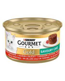 Gourmet Gold Savoury Cake wołowina z pomidorami - mokra karma dla kota - 85 g