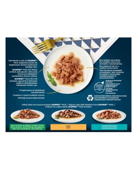 PURINA Gourmet Perle Kaczka, indyk, jagnięcina, tuńczyk - mokra karma dla kota - 12x85 g