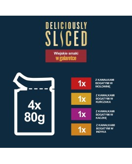FELIX Deliciously Sliced Wiejskie Smaki - mokra karma dla kota - 4x 80 g