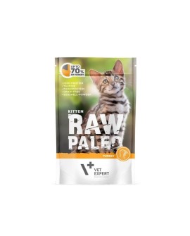 VetExpert Raw Paleo kitten - Indyk saszetka 100g