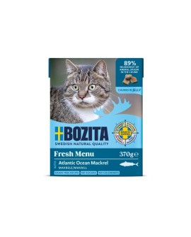 BOZITA Mięsne kawałki z makrelą w galaretce 370g