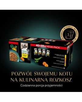 SHEBA Nature's Collection drobiowe smaki w galarecie- Drób - Adult- Mokra karma dla kota- 40x85