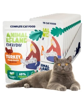 ANIMAL ISLAND Indyk w filecie - Karma mokra dla kotów - 12x85g