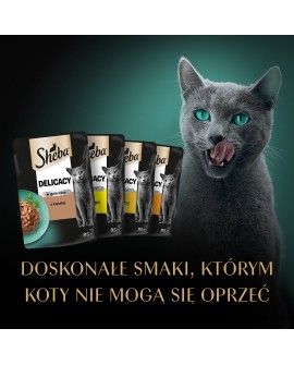 SHEBA Delicacy Drobiowe Smaki w galaretce - mokra karma dla kotów - 80x 85 g