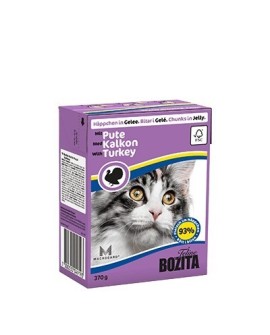 BOZITA Mięsne kawałki z indykiem w galaretce 370g