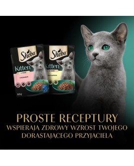 SHEBA Nature's Collection Drobiowe smaki w galarecie- Junior Kurczak/Łosoś - Mokra karma dla kota 40x85g