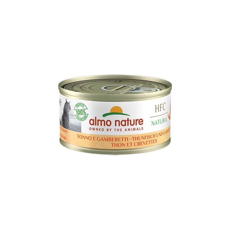 ALMO NATURE HFC Natural tuńczyk i krewetki - mokra karma dla kota - 70g