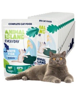 ANIMAL ISLAND Biała ryba w filecie - Karma mokra dla kotów - 12x85g