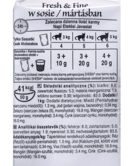 SHEBA Fresh & Fine mięsne dania w sosie - mokra karma dla kota - 6x50 g