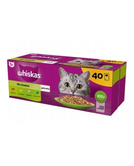 WHISKAS Mix smaków w galaretce - mokra karma dla kota - 40x85 g