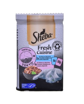 SHEBA Mini Fresh Cuisine Taste of Tokyo - mokra karma dla kota - 6x50 g