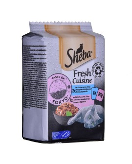 SHEBA Mini Fresh Cuisine Taste of Tokyo - mokra karma dla kota - 6x50 g