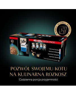 SHEBA Sauce Collection Mix Smaków rybnych w sosie - Mokra karma dla kota - 40x85g
