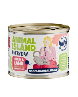 ANIMAL ISLAND Indyk i jagnięcina - Karma mokra dla kotów - 200g