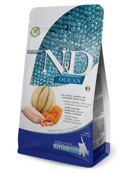 FARMINA N&D Ocean Cat Cod, Shrimp&Pumpkin - sucha karma dla kociąt - 1,5 kg