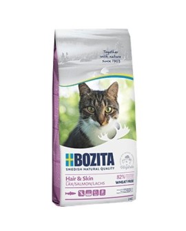 BOZITA Hair & Skin Wheat free Salmon - sucha karma dla kotów z problemami ze skórą i sierścią - 2kg
