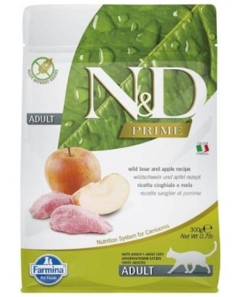 FARMINA N&D Prime Cat Boar and Apple Adult - sucha karma dla kota - 300 g