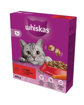 WHISKAS sucha karma dla kota Wołowina 800g