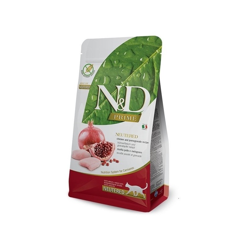 FARMINA N&D Prime Chicken & Pomegranate Adult Neutered - sucha karma dla kota - 5 kg