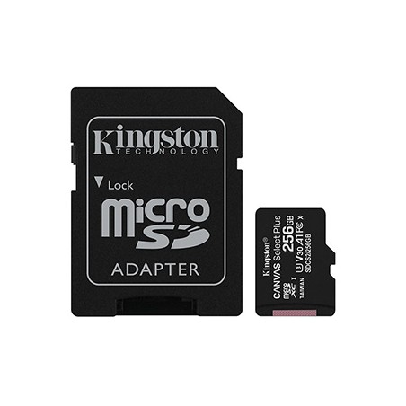 Kingston karta Canvas Select Plus, 256GB, micro SDXC, SDCS2/256GB, UHS-I U1 (Class 10), z adapterm, A1