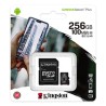 Kingston karta Canvas Select Plus, 256GB, micro SDXC, SDCS2/256GB, UHS-I U1 (Class 10), z adapterm, A1