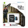 Kingston karta pamięci Canvas Go! Plus, 512GB, micro SDXC, SDCG3/512GB, UHS-I U3, z adapterm, A2, V30