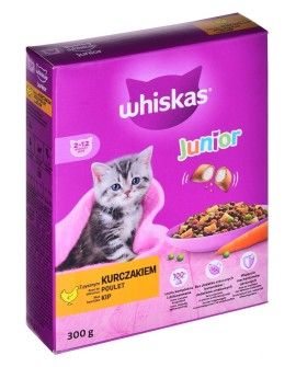 WHISKAS Junior z kurczakiem - sucha karma dla kota - 300 g