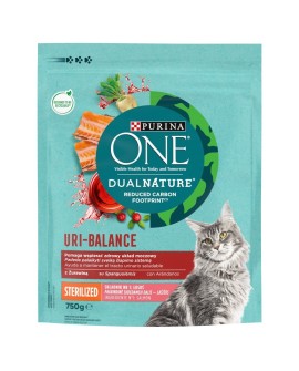 PURINA Dual Nature Uri-Balance Żurawina Sterilized Łosoś - sucha karma dla kota - 750 g