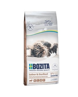 BOZITA Indoor & Sterilised Grain free Reindeer - sucha karma dla kotów wysterylizowanych - 2kg