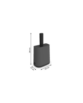 Rotho Łopatka z podstawką +worki 16x8cm antracyt