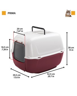 FERPLAST TOILET HOME PRIMA BLACK PLT - kuweta 39,5x52,5x38h cm