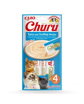 INABA Churu Tuńczyk z przegrzebkami - przysmak dla kota - 4x14 g