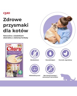 Przysmak CHURU Kurczak z krewetkami dla kota 4x14g