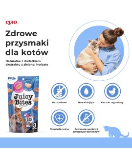 INABA CAT JUICY BITES kurczak i tunczyk - przysmak dla kota 3 x 11 g